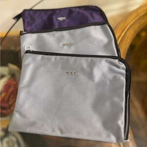 TUMI Set of 3 Cosmetic Travel Pouches | Nylon Makeup Organizer Bags